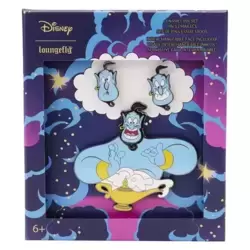 Aladdin Genie Mixed Emotions 4-Piece Pin Set