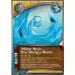 Water Style : Five Hungry Sharks