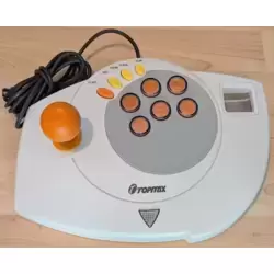 Topmax - Enforcer Arcade Fight Stick (White & Buttons Orange)