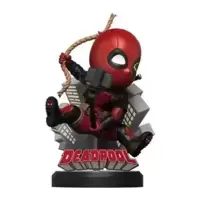 Deadpool Leaping Over Buildings
