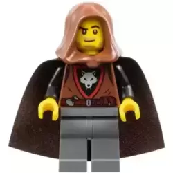 Wolfpack - Dark Bluish Gray Legs, Dark Brown Cape, Reddish Brown Hood (Crook)