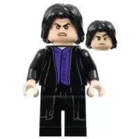 Professor Severus Snape - Dark Purple Shirt, Black Robes, Printed Legs, No Shirt Tail