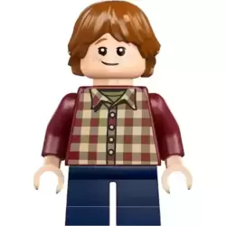 Ron Weasley - Dark Red Plaid Shirt, Dark Blue Short Legs