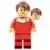 Soccer Player, Female, Red Uniform, Medium Tan Skin, Reddish Brown Smooth Parted Hair