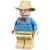 Dr. Alan Grant - Medium Blue Shirt with Pockets with Black Buttons Outline, Tan Fedora