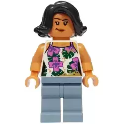 Sammy - White Top, Sand Blue Legs, Dirt Stains