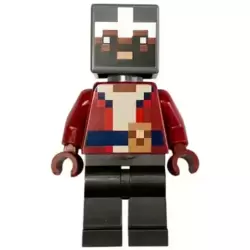 Hero - Dark Red Torso, Pearl Dark Gray Legs