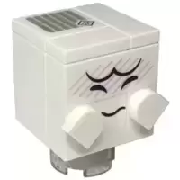 Boo - Closed Mouth, Brick, Round 2 x 2 with Axle Hole Stand
