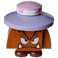 Goomba (Black Interior Pieces) - Angry, Eyelids, Lavender Hat