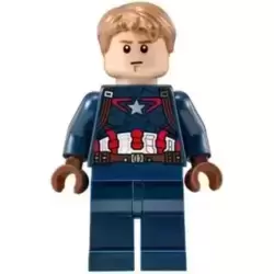 Captain America - Dark Blue Suit, Reddish Brown Hands, Hair, Dark Orange Eyebrows