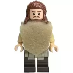 Qui-Gon Jinn - Poncho, Reddish Brown and Light Bluish Gray Beard