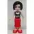 Friends Anna - Red Long Skirt, Dark Blue Sleeveless Blouse Top