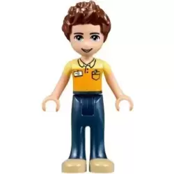 Friends Daniel - Dark Blue Trousers, Orange and Bright Light Yellow Polo Shirt