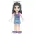 Friends Emma - Sand Blue Overalls Skirt, Dark Pink Top, Sand Blue Shoes, Lavender Bow