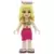 Friends Isabella (Light Nougat) - Lime Bikini Top, Magenta Wrap Skirt, Lavender Bow