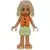 Friends Nova - Yellowish Green Shorts over Coral, Dark Turquoise and Dark Blue Swimsuit, Orange Life Jacket, Bright Light Yellow Sandals