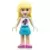 Lego Friends Mini-Dolls - Friends Stephanie - Medium Azure Skirt, White Top with Palm Trees