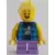 Child - Boy, Flannel Vest over Shirt with Banana, Medium Lavender Short Legs, Bright Light Yellow Spiked Hair