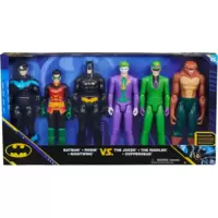 Batman, Robin, Nightwing vs. The Joker, The Riddler and Copperhead