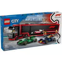 F1 Truck with RB20 & AMR24 F1 Cars
