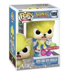 Sonic the Hedgehog - Super Sonic With Emeralds Flocked