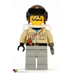 Lord Sam Sinister / Baron von Barron - Tan Shirt, Light Gray Legs, Brown Aviator Cap, Black Goggles, White Epaulettes