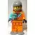 Arctic Explorer - Male, Orange and Medium Azure Jacket, Dark Bluish Gray Beanie and Snowshoes, Reddish Brown Backpack