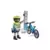Playmobil Policier - Policier cycliste et borne de recharge électrique