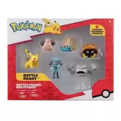 Pikachu, Kabuto, Cleffa, Riolu, Omanyte & Geodude
