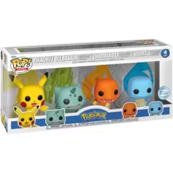 Pokemon - Pikachu, Bulbasaur, Charmander & Squirtle 4 Pack