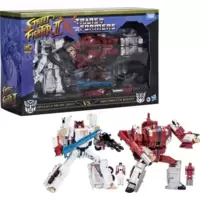 Transformers Collaborative: Street Fighter II Mash-Up, Optimus Prime [Ryu] vs. Megatron [M. Bison]