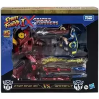 Transformers x Street Fighter II - Mash-Up Hot Rod [Ken] vs. Arcee [Chun-Li] 2-Pack