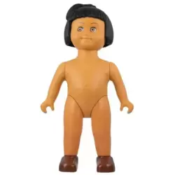 Duplo Figure Doll, Marie Large, Reddish Brown Shoes, without Clothes (6078083)