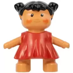 Duplo Figure Doll, Sarah's Baby, Red Dress (4142618 / 6052347)