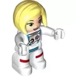 Duplo Figure Lego Ville, Astronaut Female, White Spacesuit (6343365)