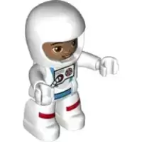 Duplo Figure Lego Ville, Astronaut Male, White Spacesuit and Helmet (6343339)