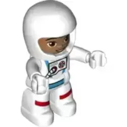 Duplo Figure Lego Ville, Astronaut Male, White Spacesuit and Helmet (6343339)