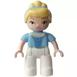 Duplo Figure Lego Ville, Disney Princess, Cinderella, Bright Light Blue Headband (6044338 / 6018267)