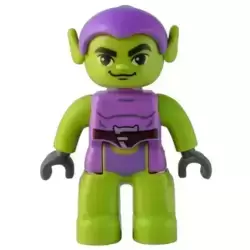Duplo Figure Lego Ville, Green Goblin, Medium Lavender Outfit