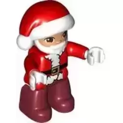 Duplo Figure Lego Ville, Male, Santa with Dark Red Legs, Red Jacket and Hat (6397611)