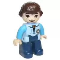 Duplo Figure Lego Ville, Miles without Helmet (6131575)