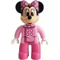 Duplo Figure Lego Ville, Minnie Mouse, Bright Pink Jacket, Dark Pink Legs (6226666 / 6269853)