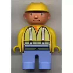 Duplo Figure, Male, Bob the Builder with Construction Jacket