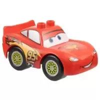 Duplo Lightning McQueen - Piston Cup Hood, Yellow Wheels