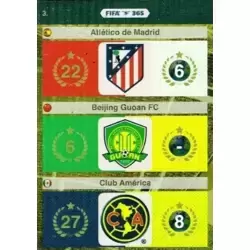 Logo - Atlético de Madrid - Beijing Guoan FC - Club América