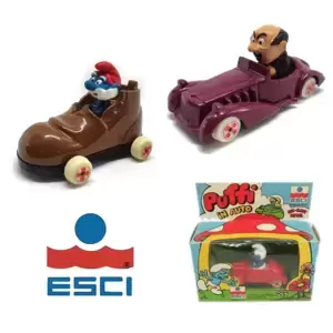 ESCI / ORLI JOUET Puffi Cars (Die Cast Metal)